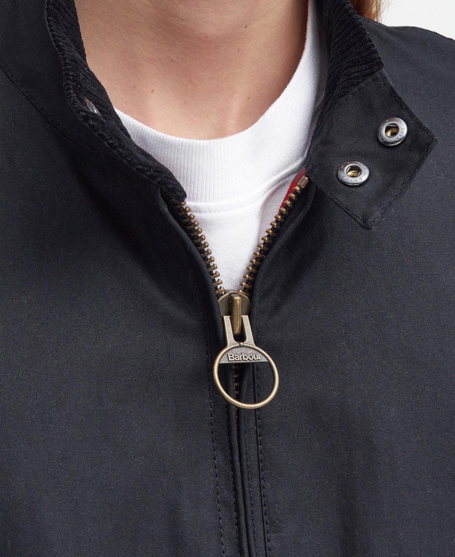 woskowana kurtka harrington barbour x baracute ma-1