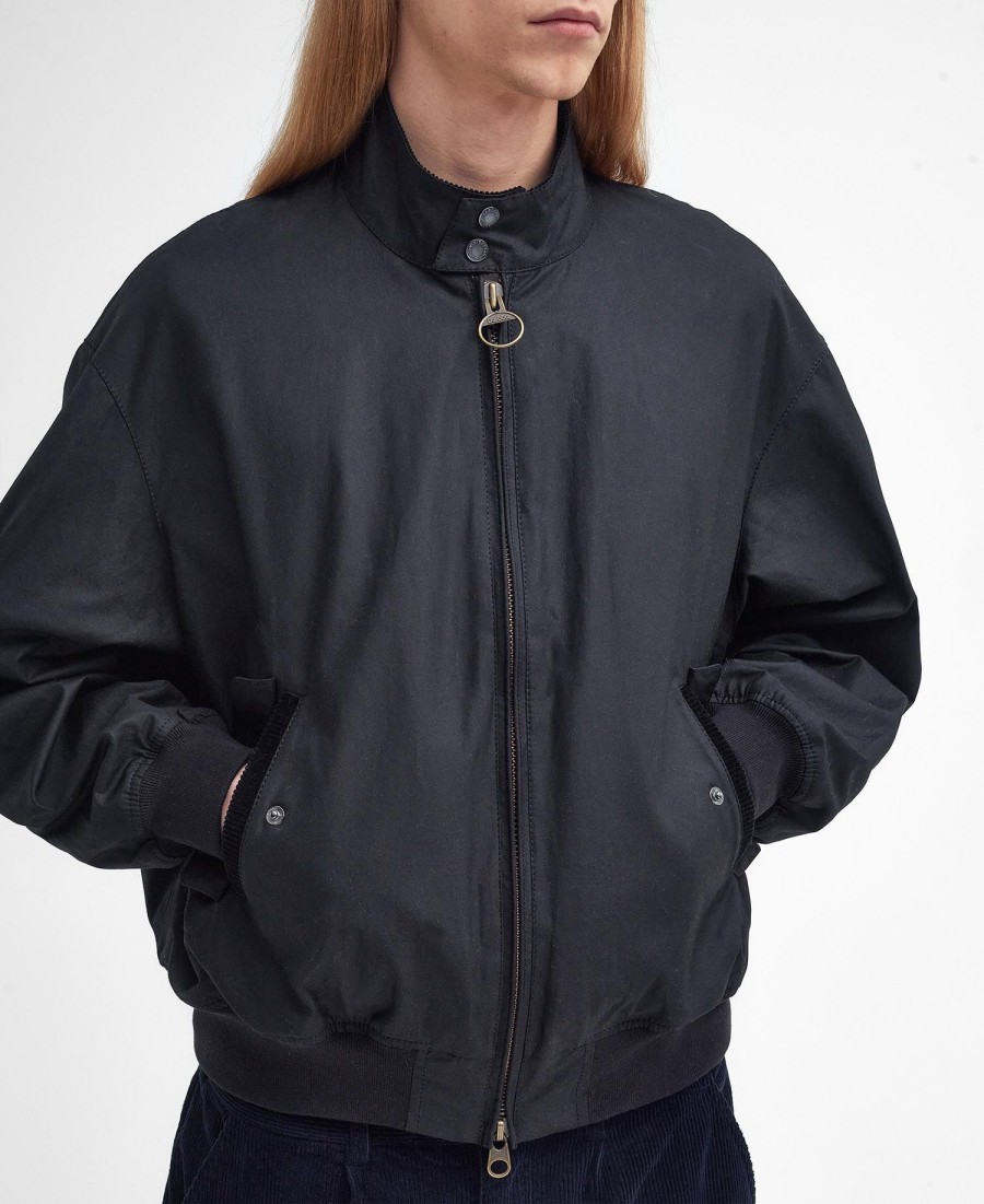 woskowana kurtka harrington barbour x baracute ma-1