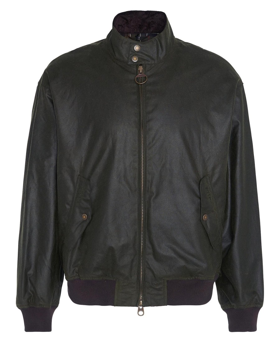 woskowana kurtka harrington barbour x baracute ma-1