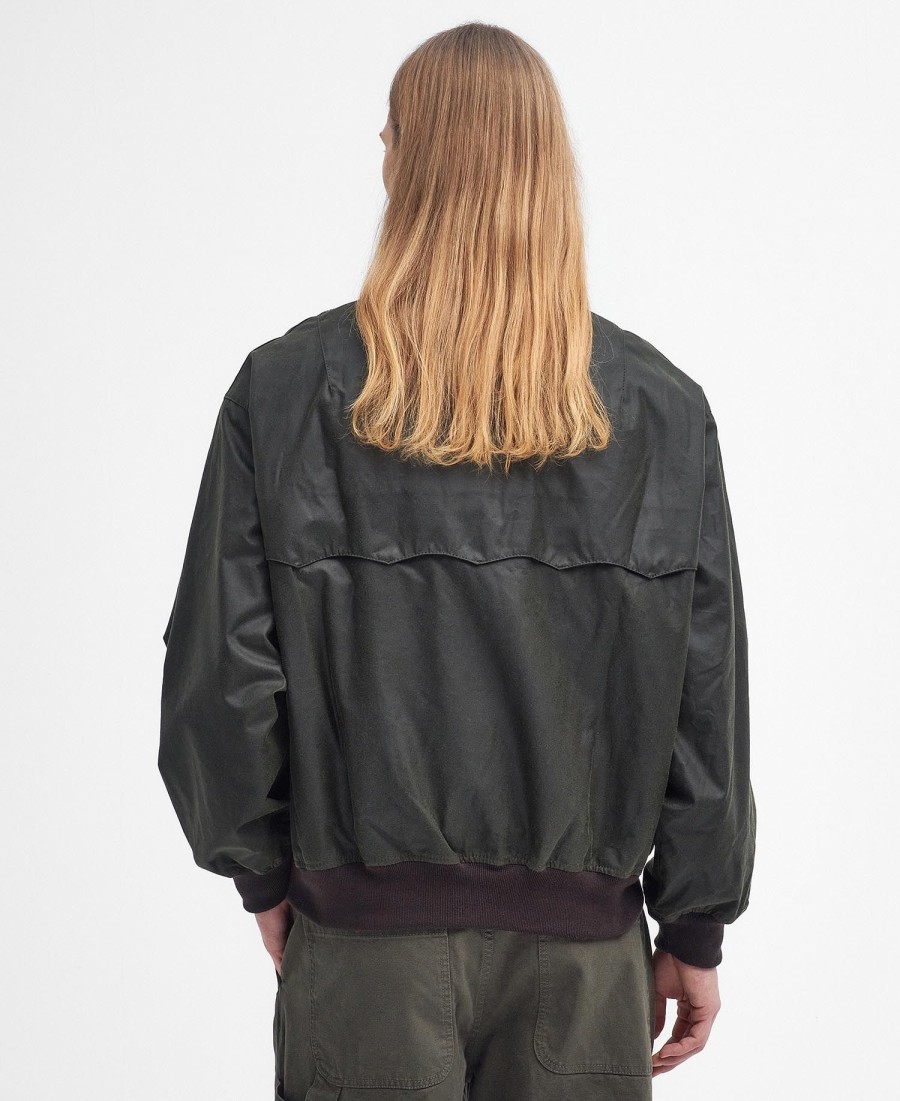 woskowana kurtka harrington barbour x baracute ma-1