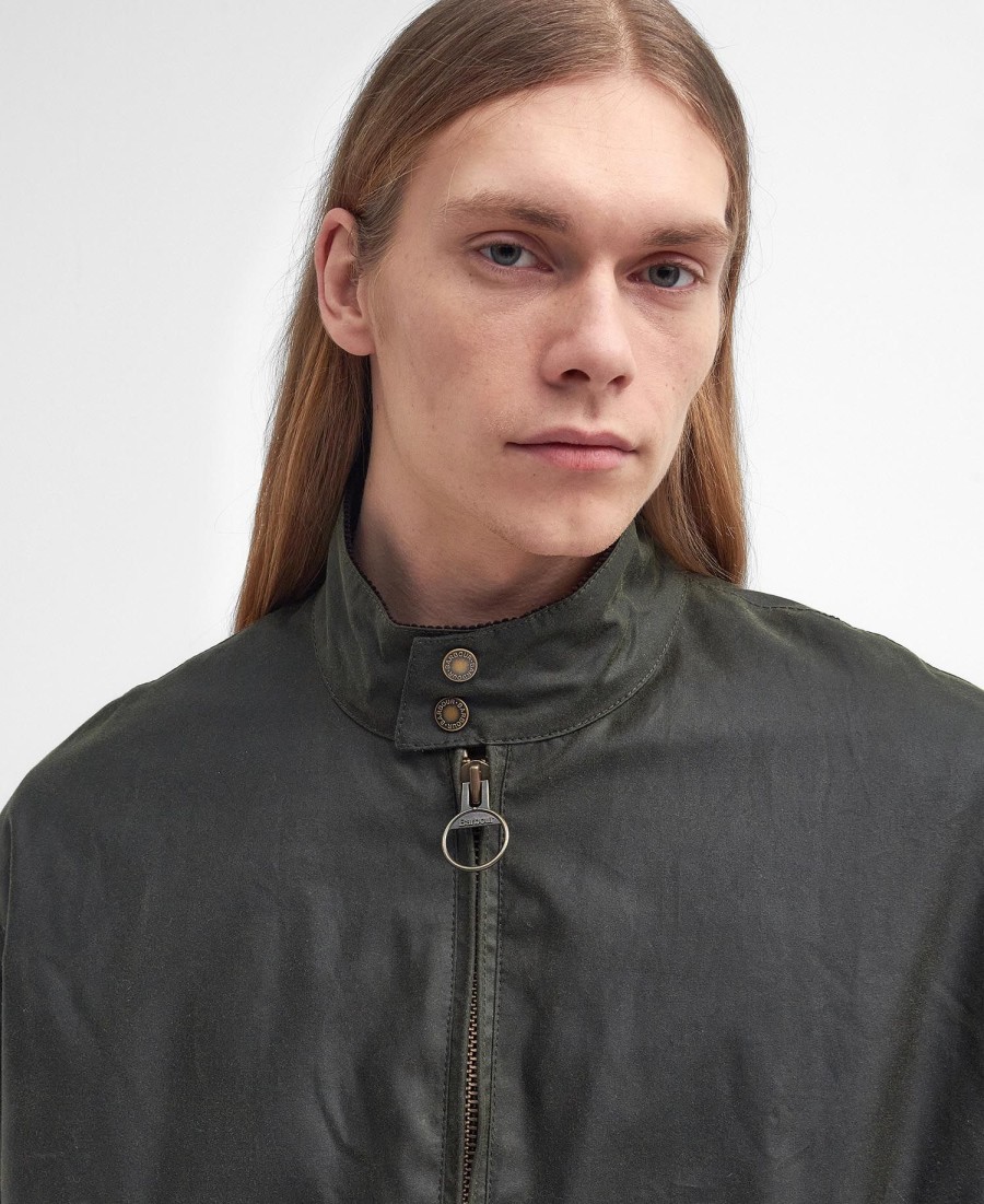 woskowana kurtka harrington barbour x baracute ma-1
