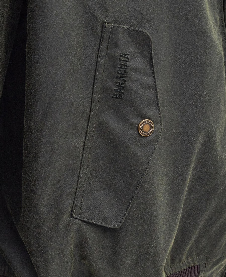 woskowana kurtka harrington barbour x baracute ma-1
