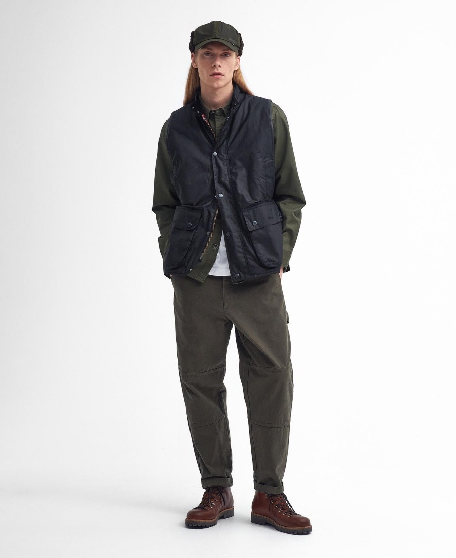 barbour x baracuta oversized woskowana kamizelka