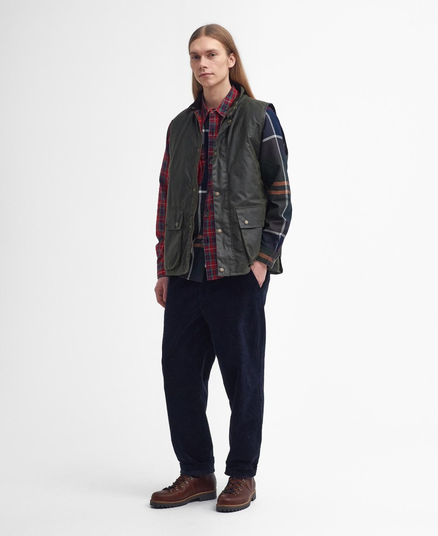 barbour x baracuta oversized woskowana kamizelka