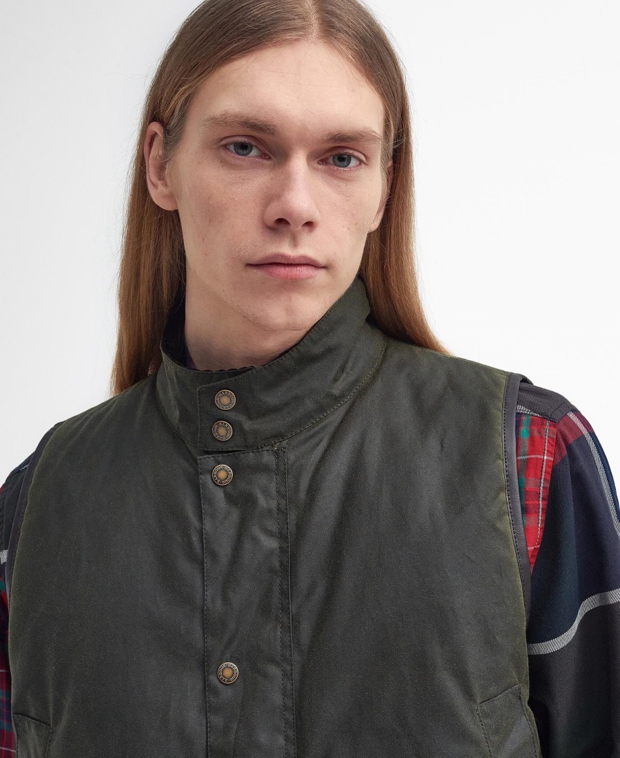barbour x baracuta oversized woskowana kamizelka