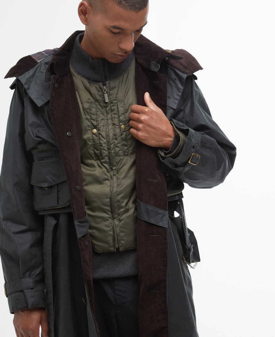 barbour x to ki to wax riding coat