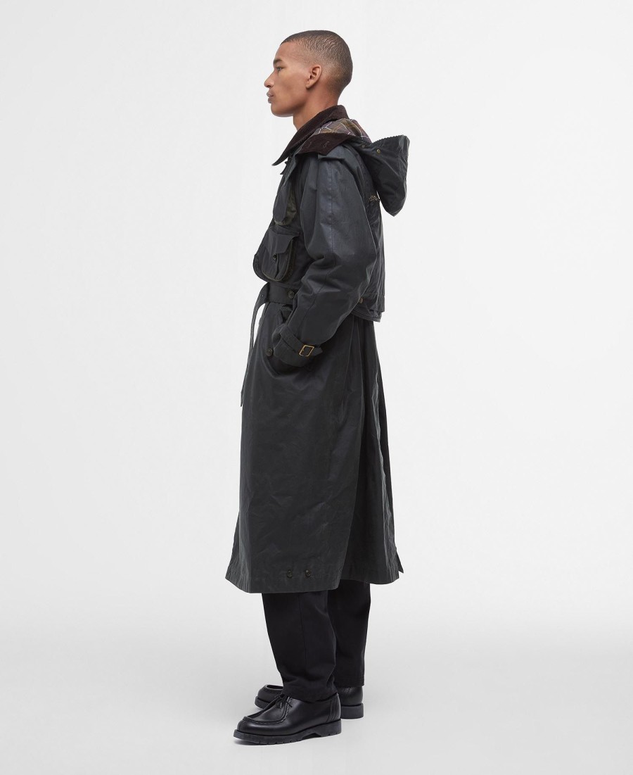 barbour x to ki to wax riding coat