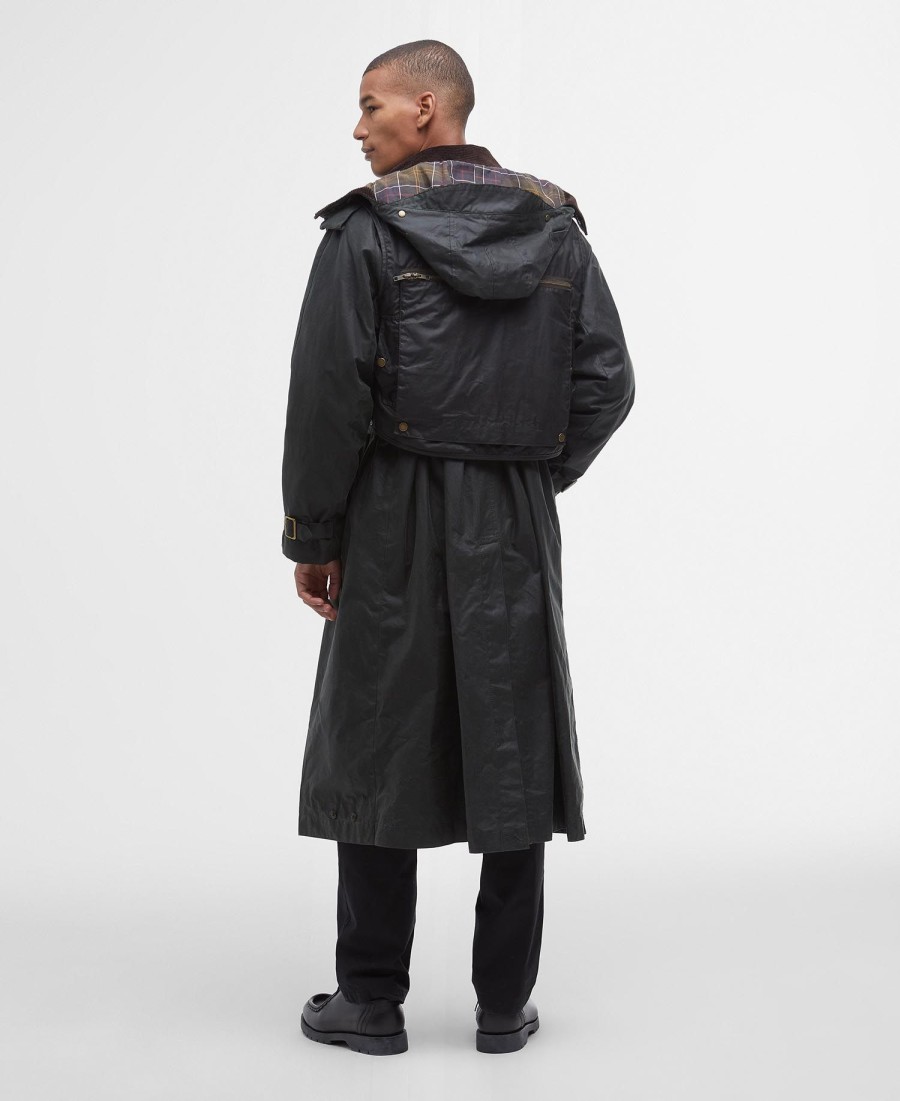 barbour x to ki to wax riding coat