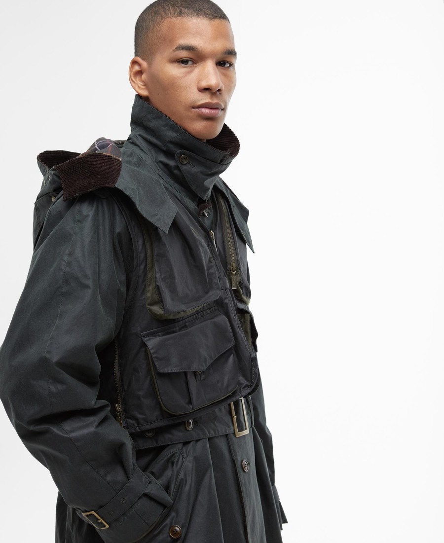 barbour x to ki to wax riding coat