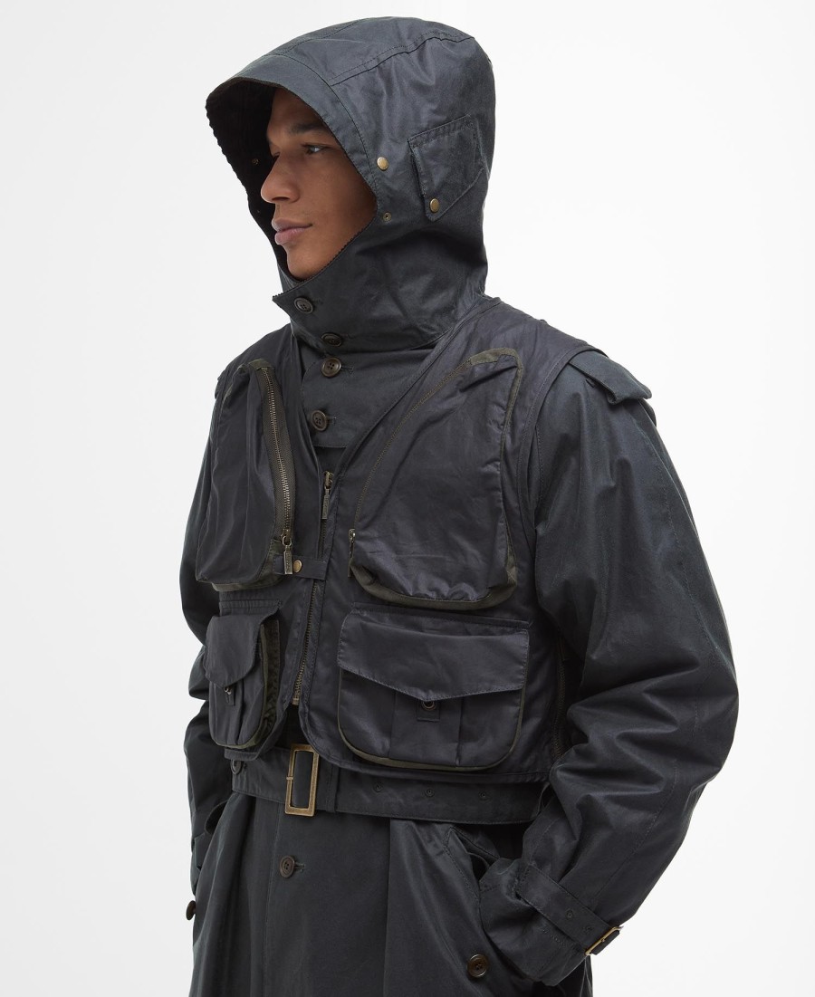 barbour x to ki to wax riding coat