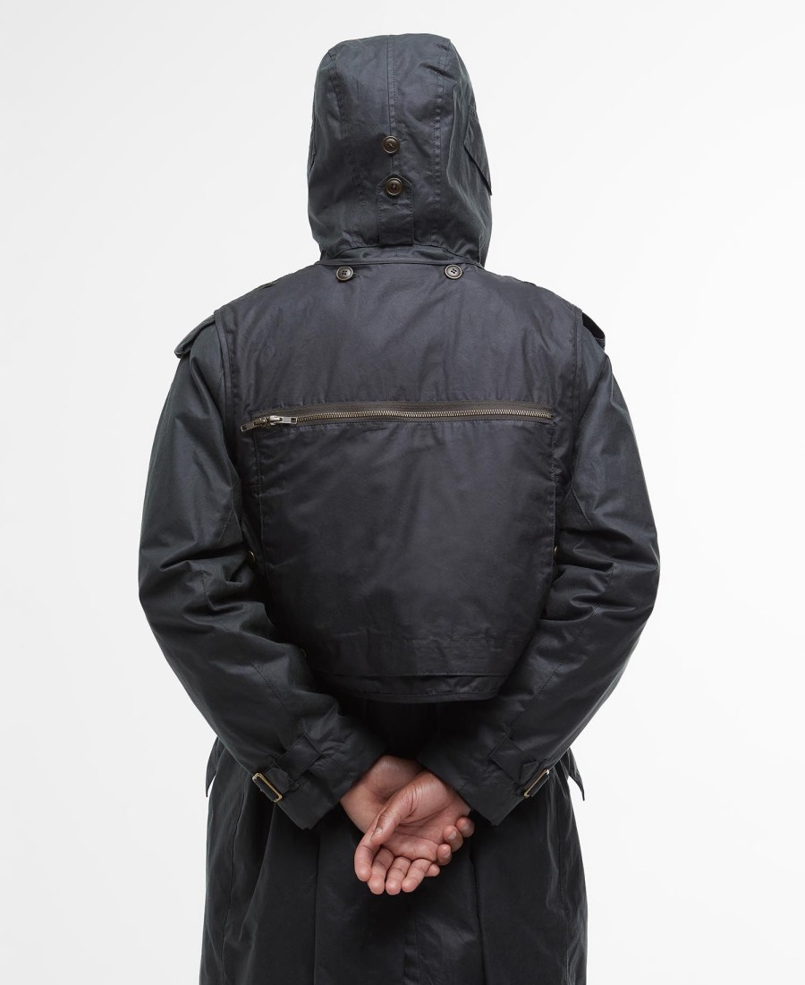 barbour x to ki to wax riding coat