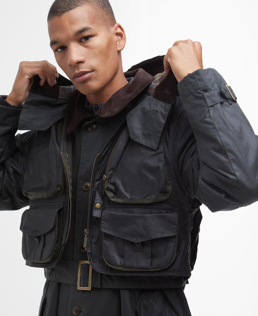 barbour x to ki to wax riding coat