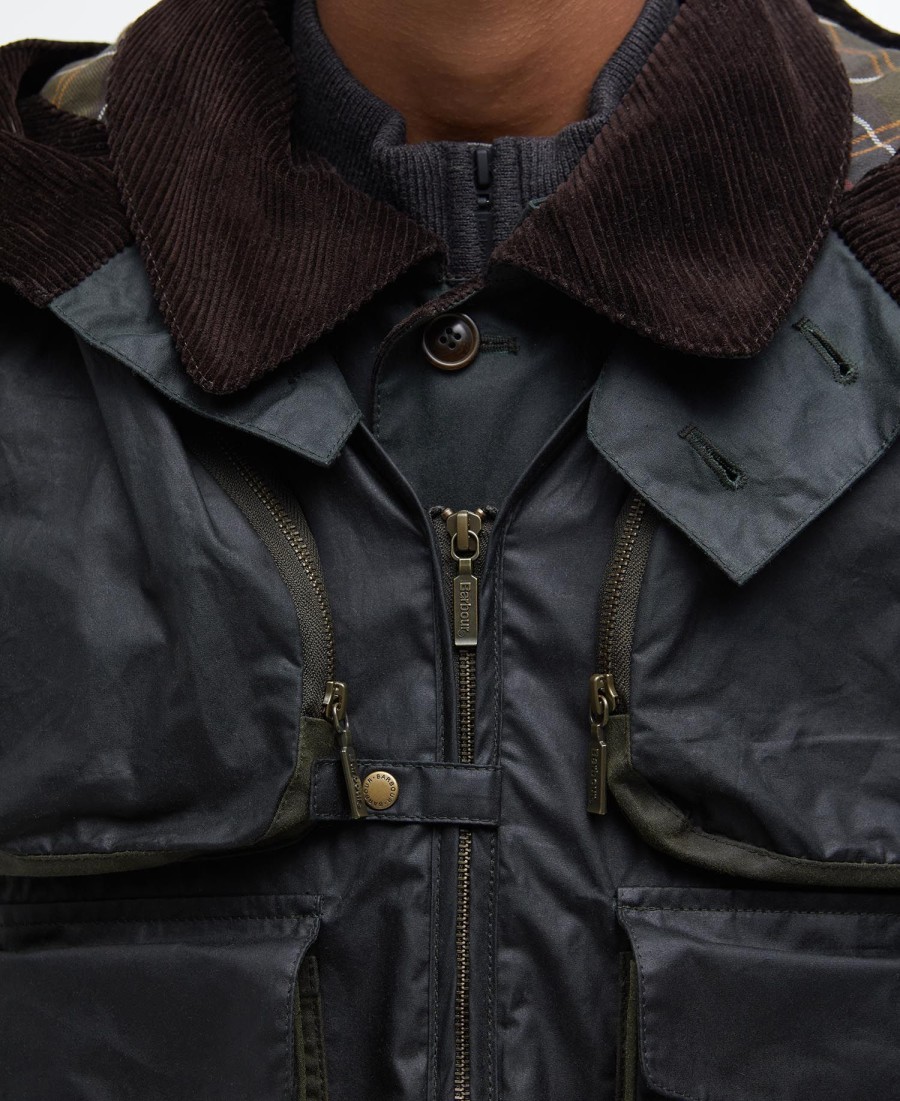 barbour x to ki to wax riding coat