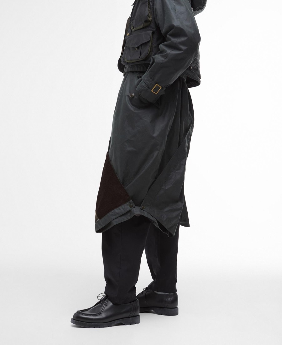 barbour x to ki to wax riding coat