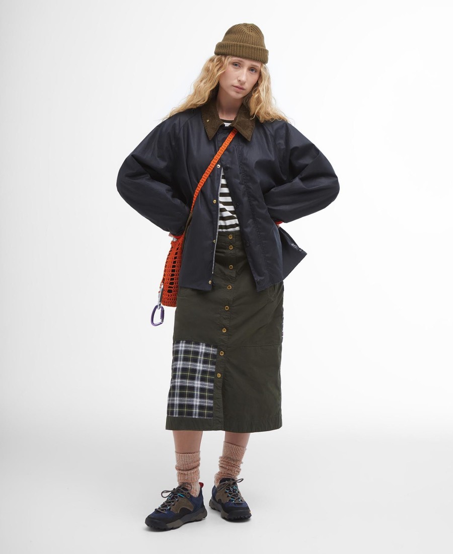 kurtka woskowana barbour x flower mountain oversized