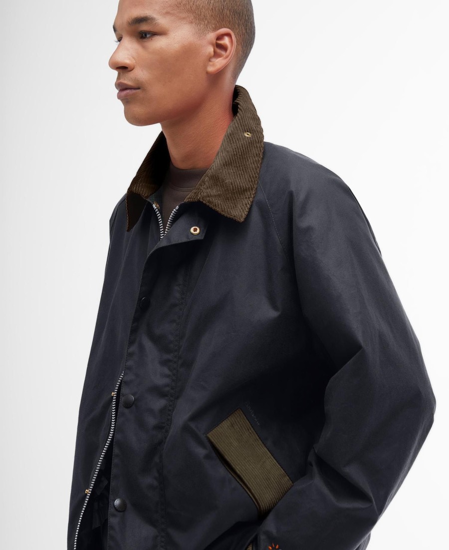kurtka woskowana barbour x flower mountain oversized