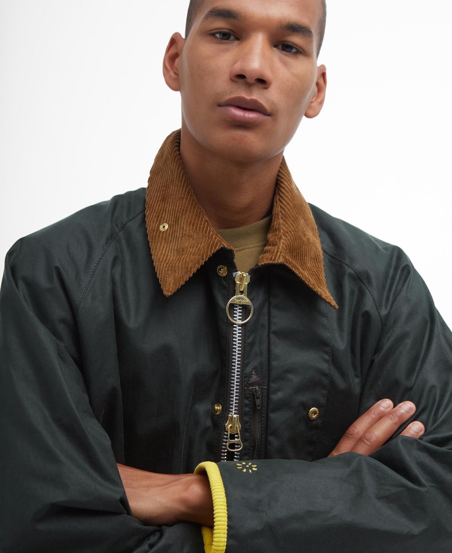 kurtka woskowana barbour x flower mountain oversized